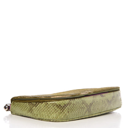 Christian Dior Python Pony Hair Malice Flap Green 4 of 12