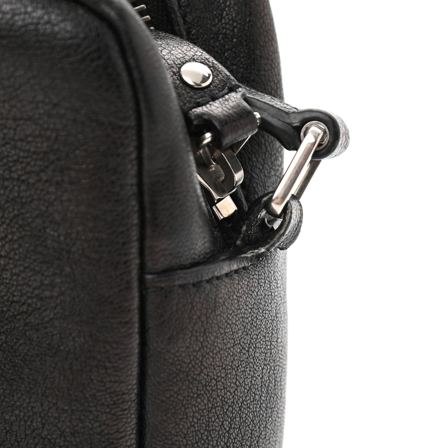 Saint Laurent Lambskin Monogram Embossed Small Lou Camera Bag Black 12 of 18