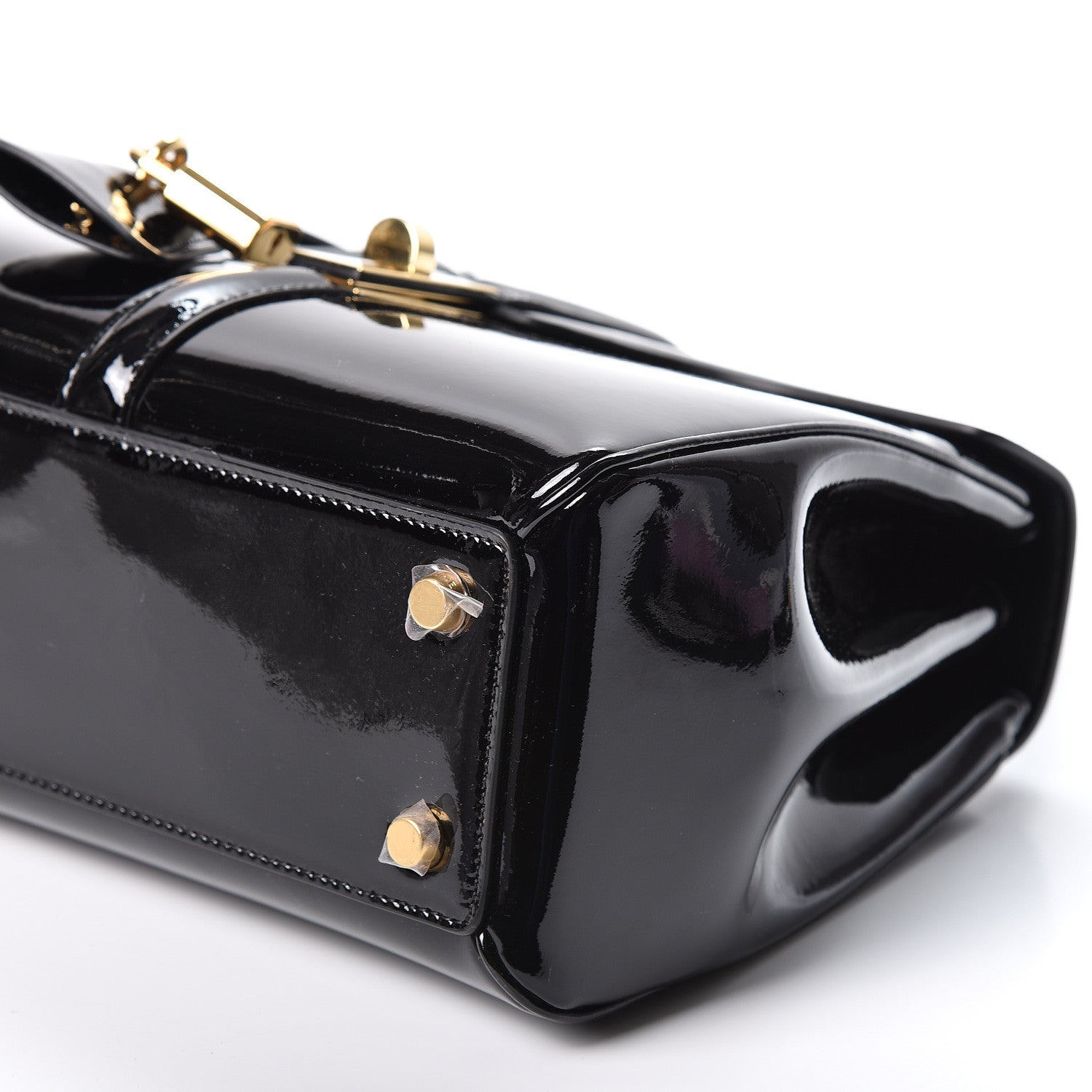 Celine Patent Calfskin Small 16 Top Handle Bag Black 9 of 9