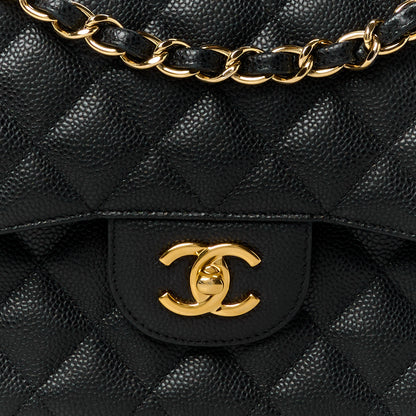 Chanel Caviar Quilted Jumbo Double Flap Black 9 of 12