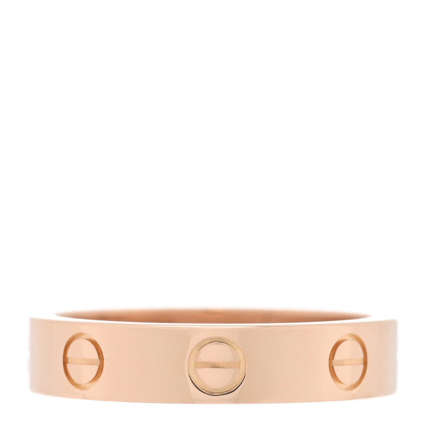 18K Pink Gold Diamond 4mm LOVE Wedding Band Ring 51 5.75
