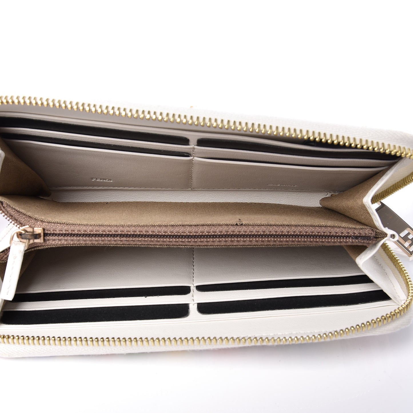 Zucchino Spalmati FF Multicolor Zip Around Wallet White Multicolor