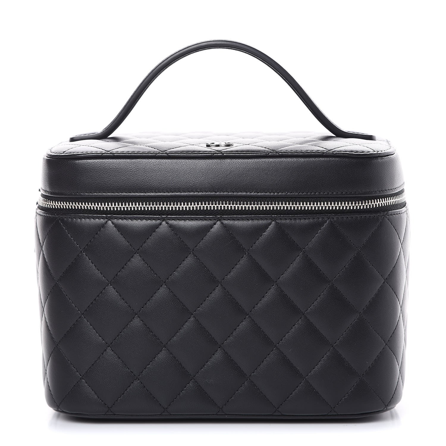 Chanel Lambskin Quilted Large Vanity Pouch Black 1 of 8