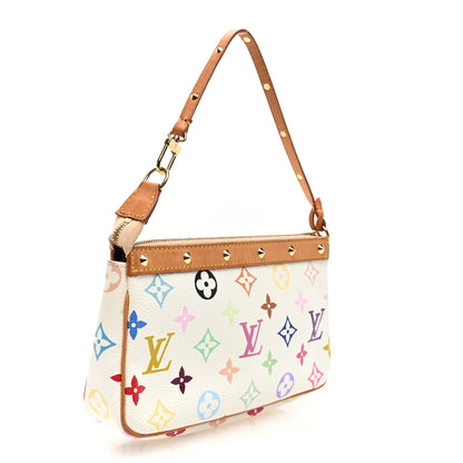 Louis Vuitton Monogram Multicolor Pochette Accessories White 3 of 9