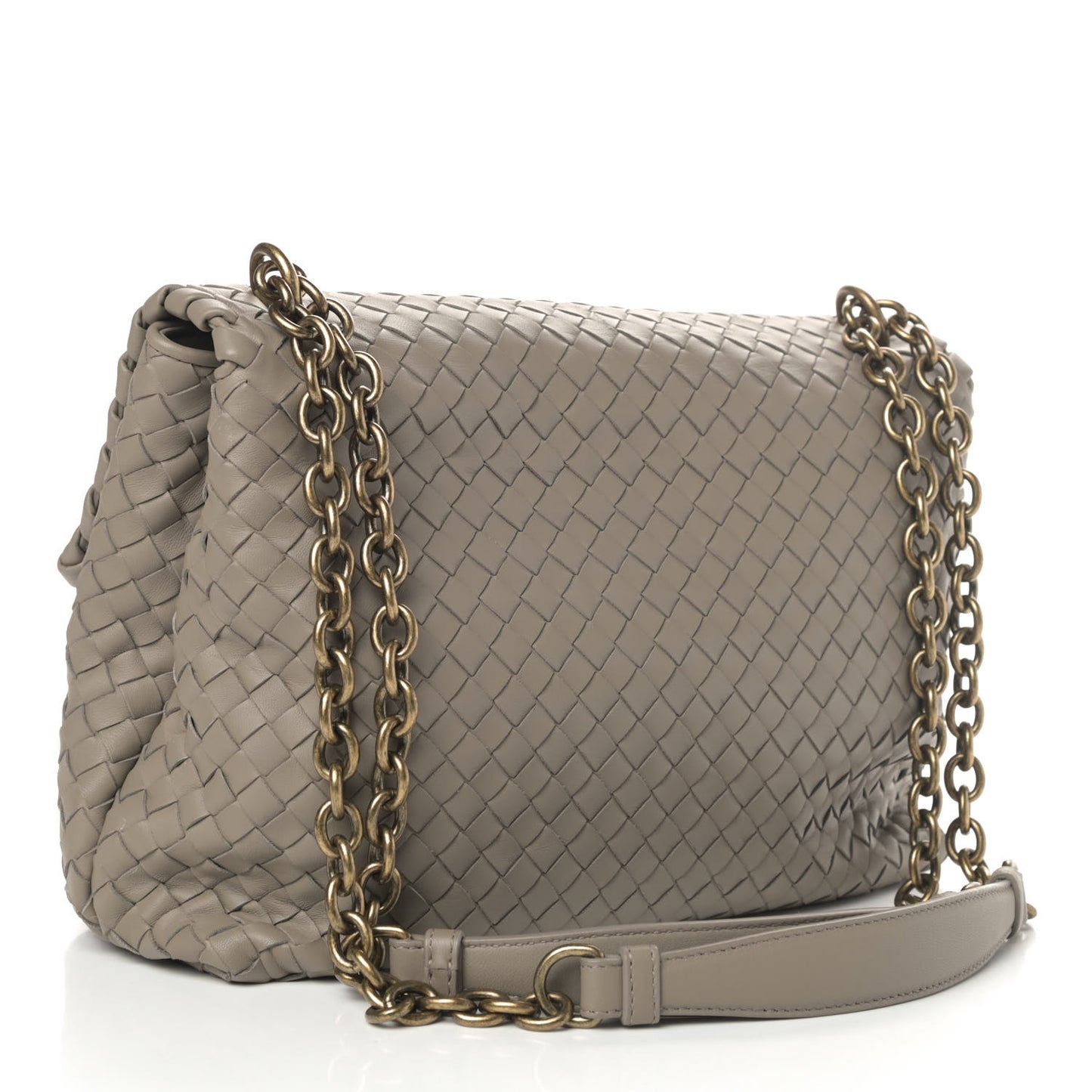 Nappa Intrecciato Large Olimpia Bag Steel
