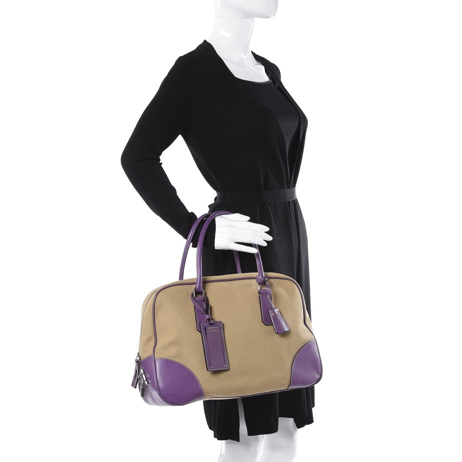 Prada Canapa Cinghiale Bowler Viola 2 of 13