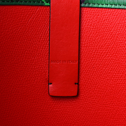 Christian Louboutin Calfskin Metro Graf Spikes East West Cabata Tote Green Multicolor 7 of 12