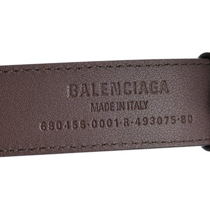 Gucci X BALENCIAGA BB Supreme Monogram Belt 80 32 Beige Ebony 4 of 5