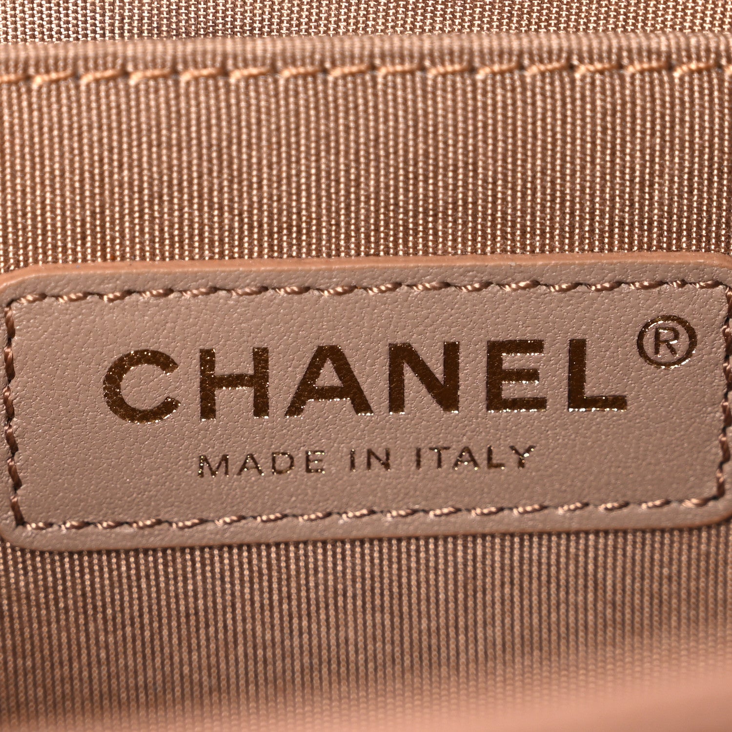 Chanel Caviar Chevron Quilted Medium Boy Flap Dark Beige 6 of 10