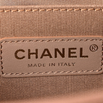 Chanel Caviar Chevron Quilted Medium Boy Flap Dark Beige 6 of 10