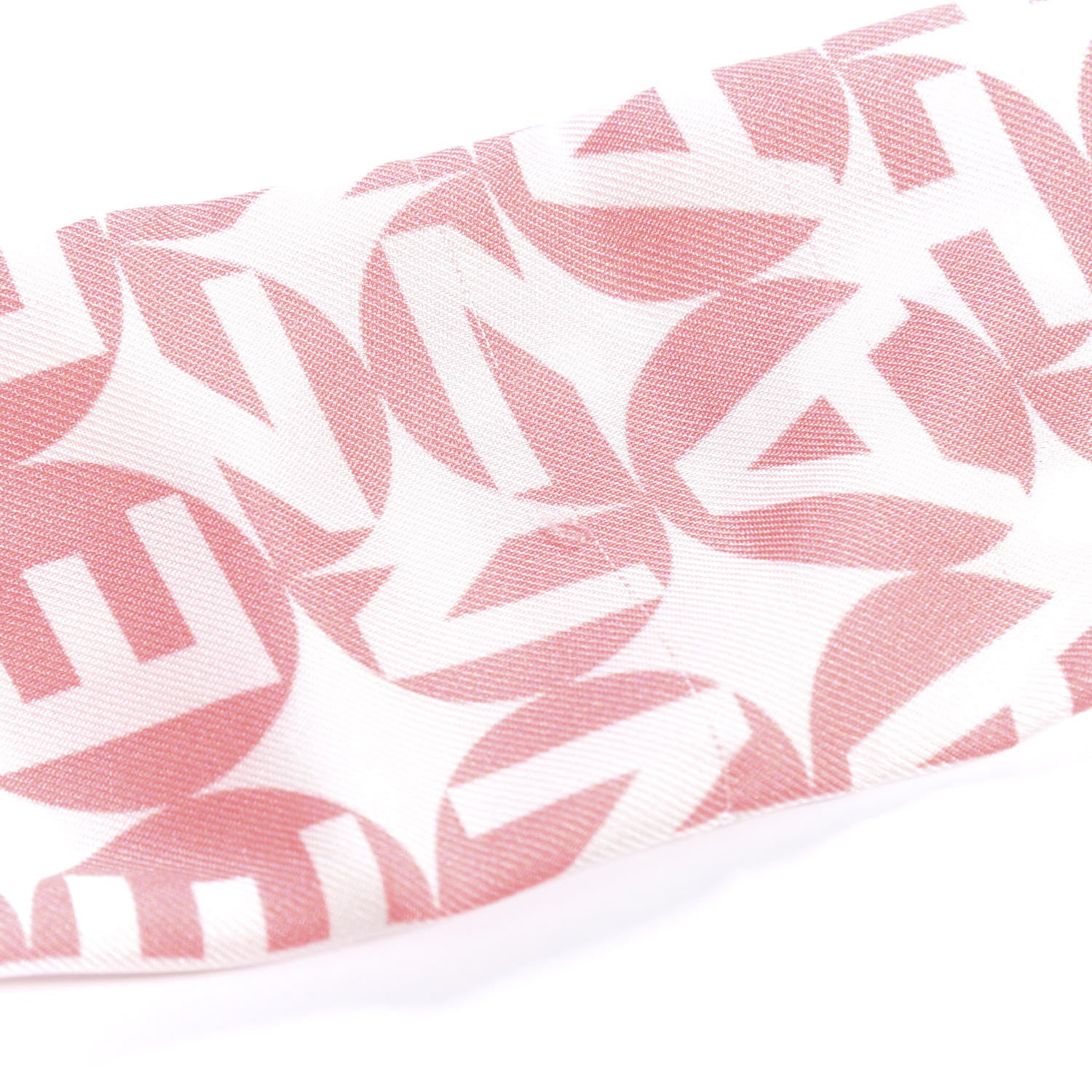 Chanel Silk CC Slim Bandeau Scarf Pink Grey 5 of 5