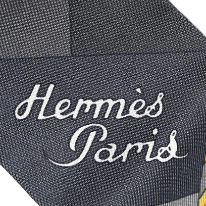 Hermes Silk Cliquetis Twilly Vert De Gris Anthracite 2 of 13