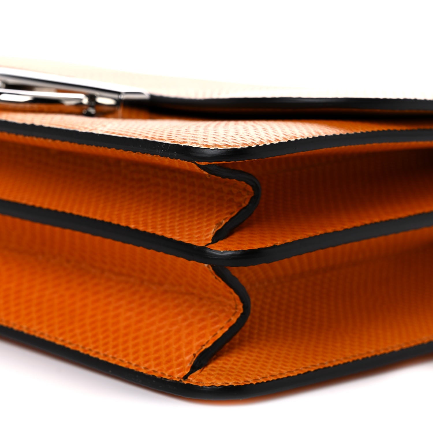 Salvatore Ferragamo Hammered Calfskin Small Joanne Crossbody Orange 8 of 10