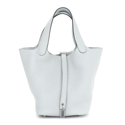 Hermes Taurillon Clemence Picotin Lock 18 PM Bleu Pale 1 of 9