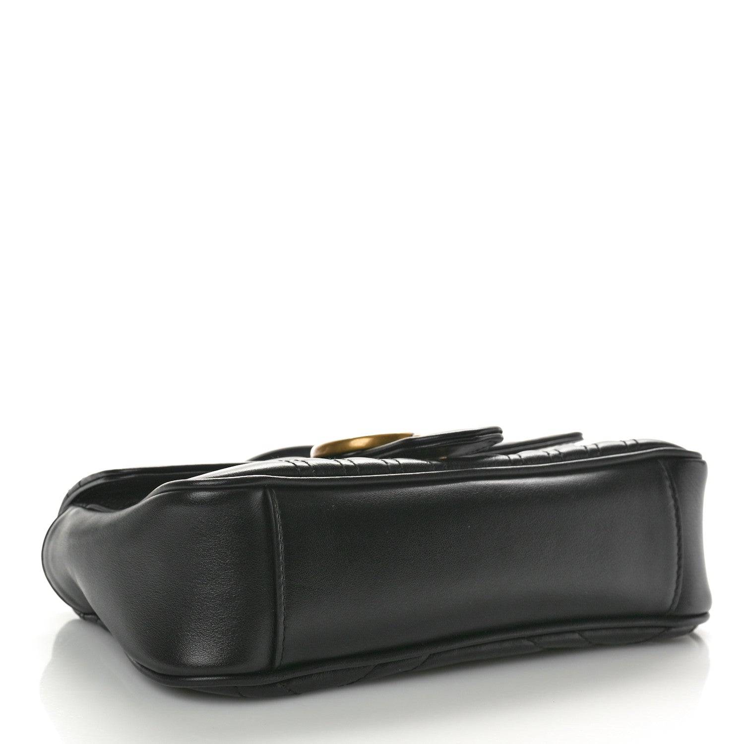 Gucci Calfskin Matelasse Mini GG Marmont Shoulder Bag Black 4 of 9