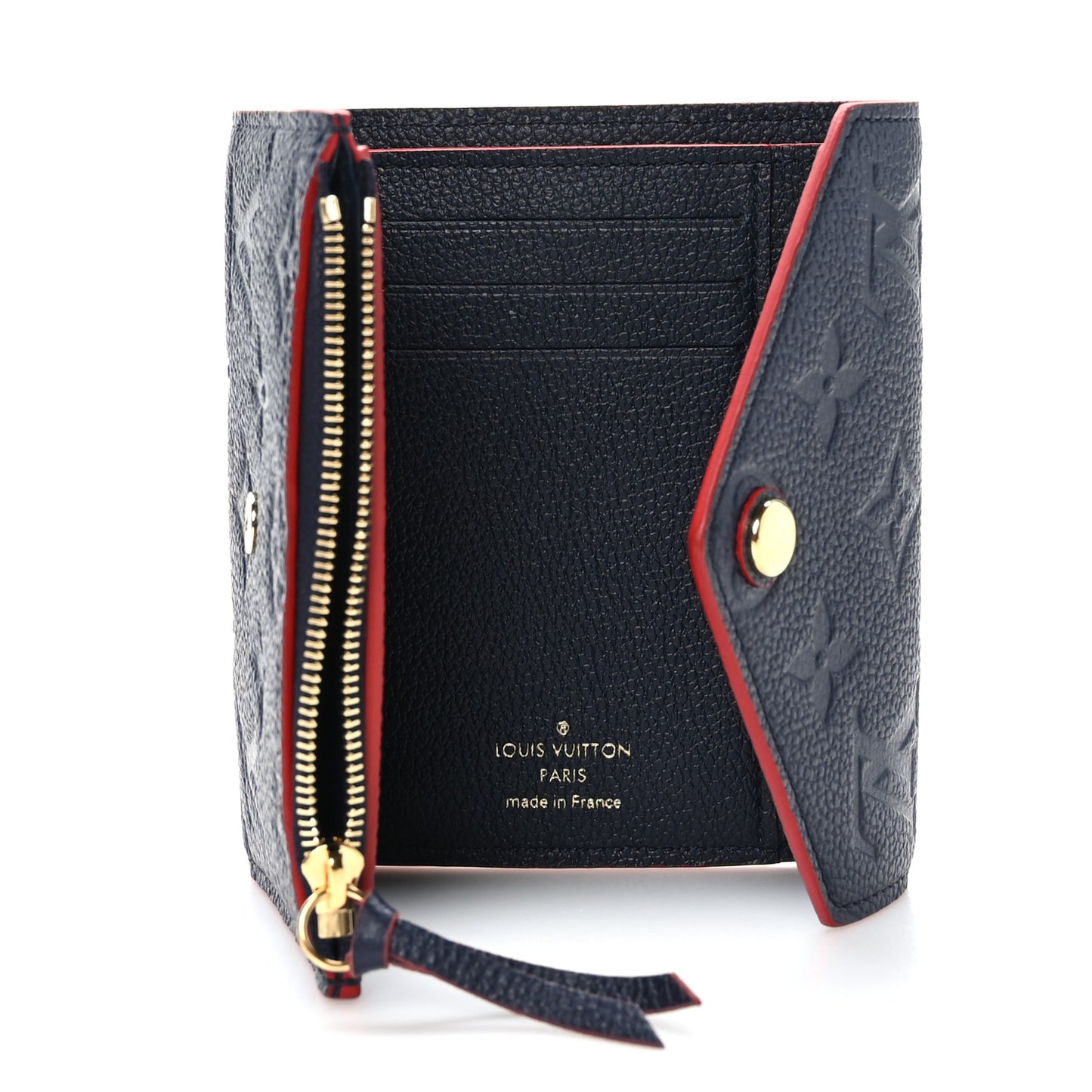 Empreinte Victorine Wallet Marine Rouge