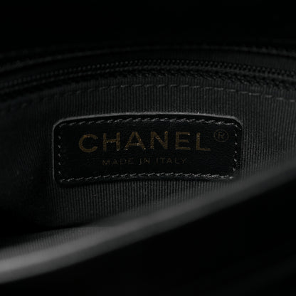 Chanel Lambskin Quilted Small Chain Top Handle Flap Black 6 of 11