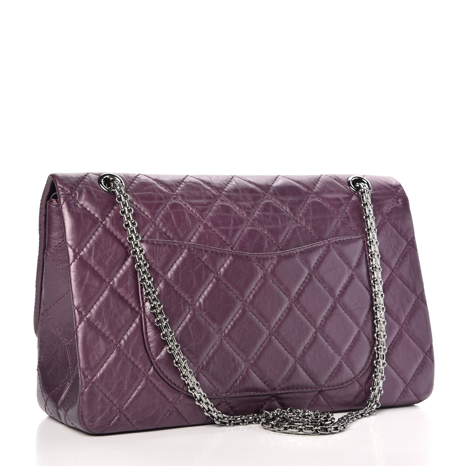 Chanel Aged Calfskin Quilted 2.55 Reissue 227 Flap Purple 3 of 9