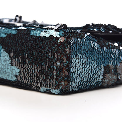 Chanel Sequin Lambskin Mini Flap Blue Black 10 of 11