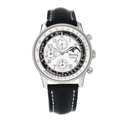 Breitling Stainless Steel Alligator 41.5mm Navitimer Montbrilliant Olympus Automatic Watch A19350 1 of 4