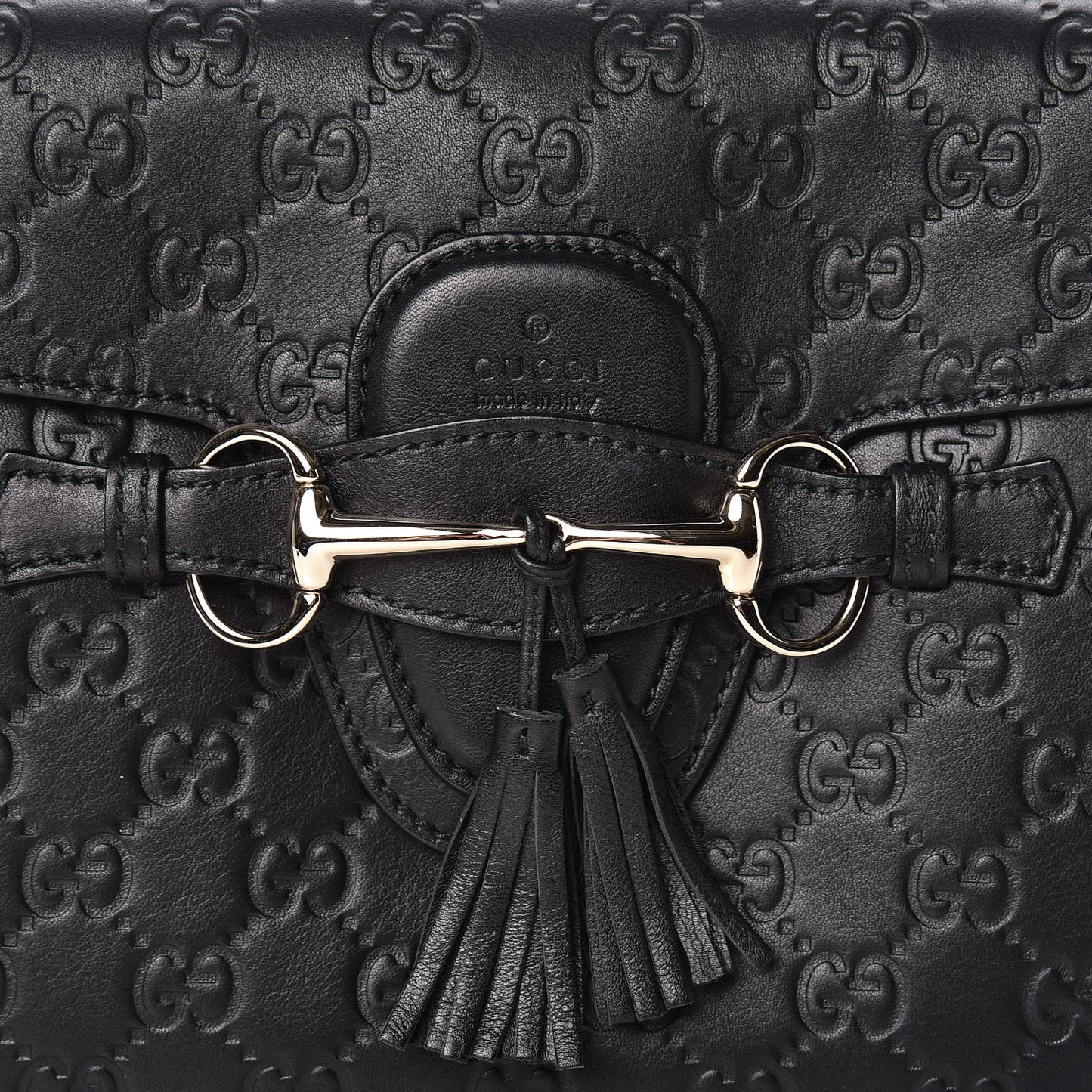 Guccissima Medium Emily Chain Shoulder Bag Black