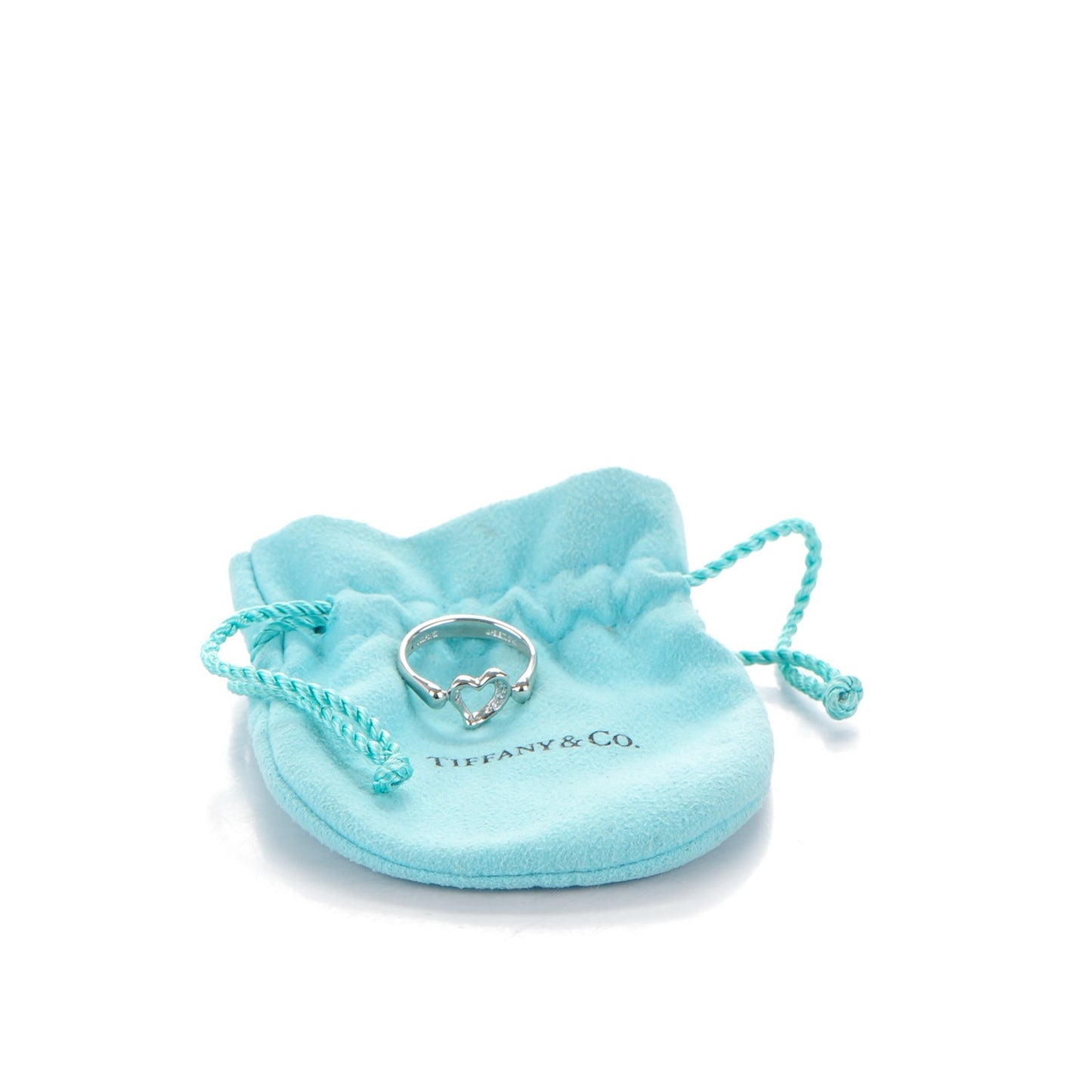 Platinum Diamond Elsa Peretti Open Heart Ring 5