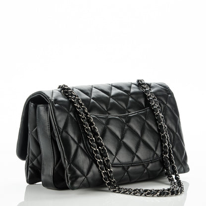 Chanel Lambskin Quilted Large 3 Flap Black 3 of 7