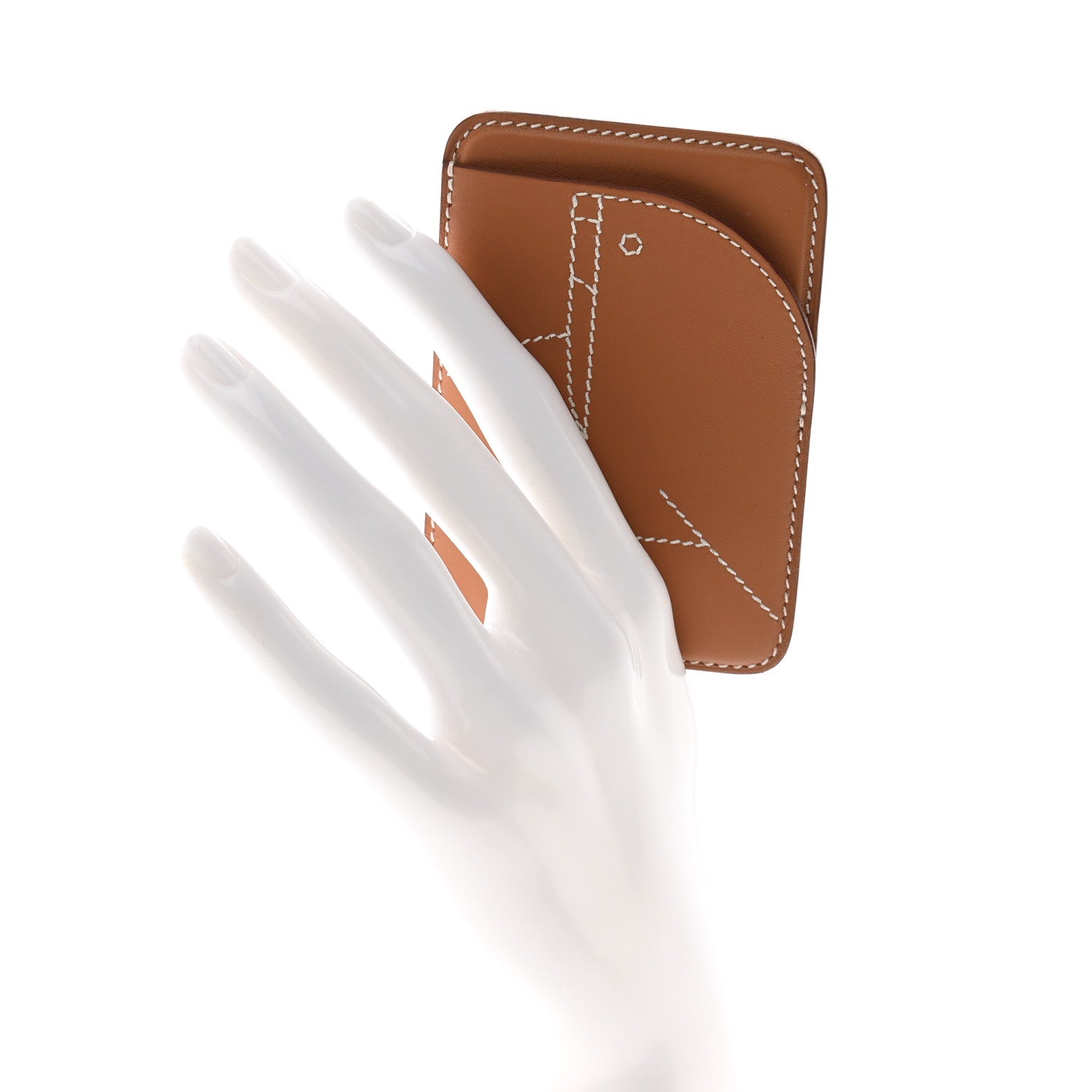 Hermes Swift Embroidered Walrus MagSafe Card Holder Gold 2 of 8