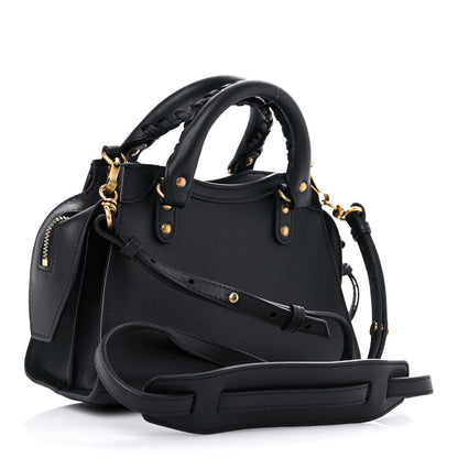 Balenciaga Smooth Calfskin Neo Classic Gold Hardware Mini City Black 3 of 10