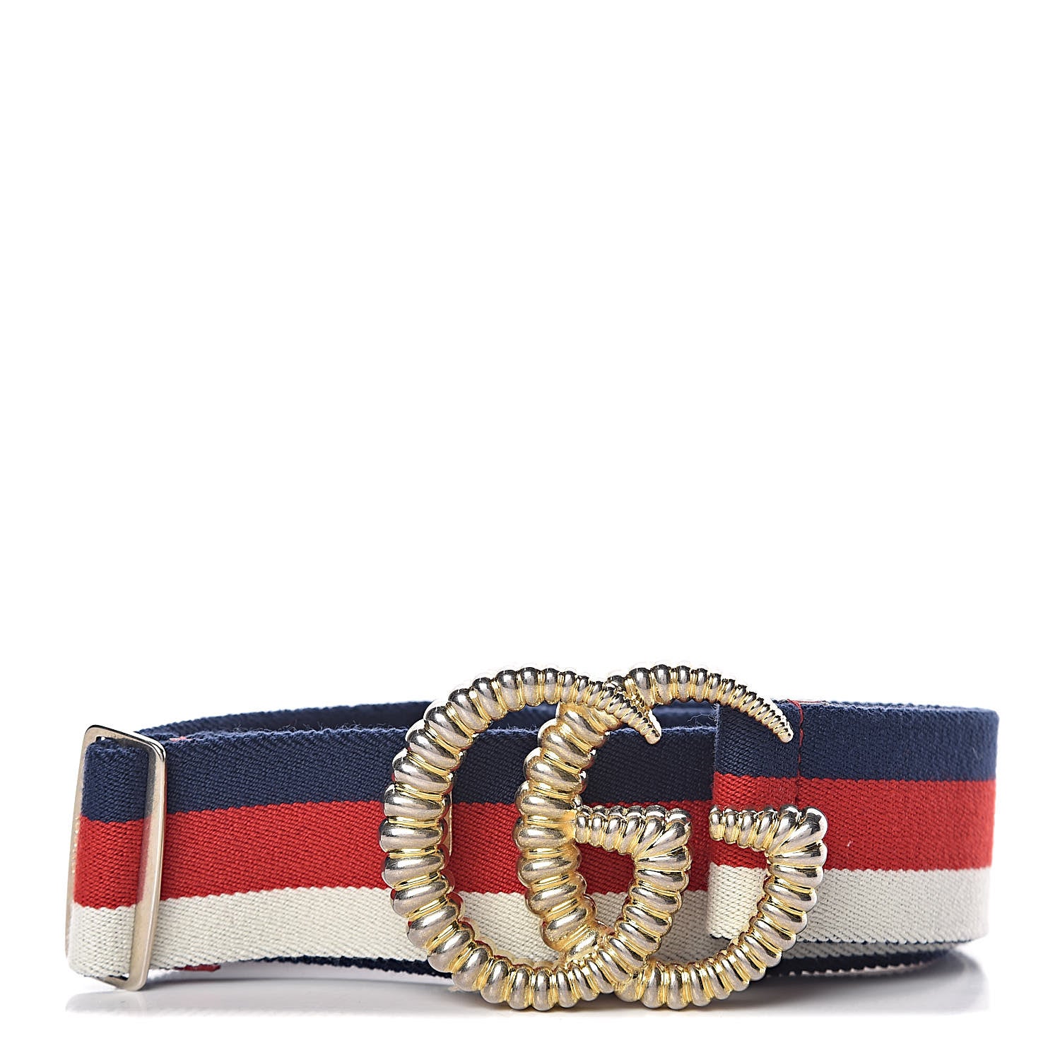 Gucci Canvas Torchon Double G Sylvie Web Belt 80 32 Red White Blue 1 of 5