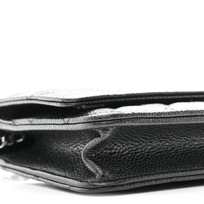 Chanel Caviar Quilted Wallet on Chain WOC Black 10 of 12