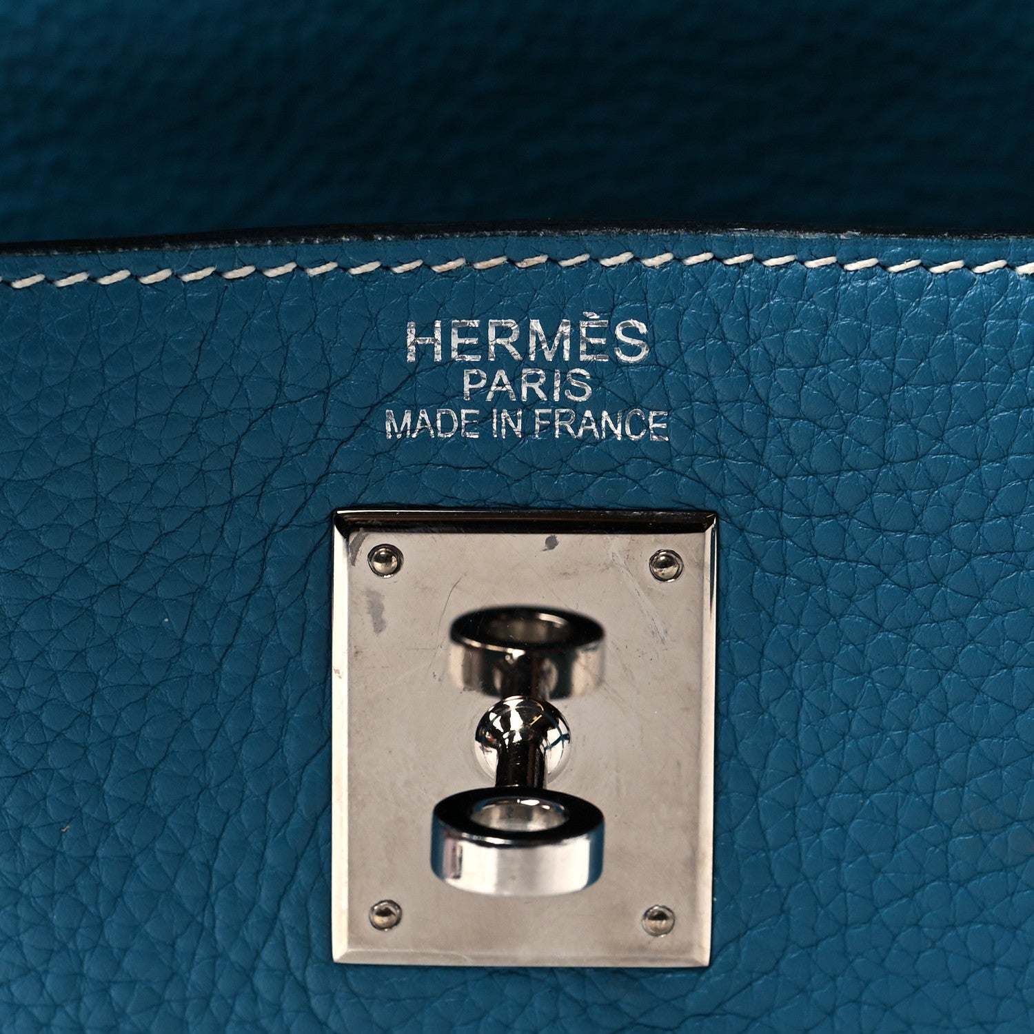 Hermes Taurillon Clemence Kelly Retourne 35 Blue Jean 5 of 10