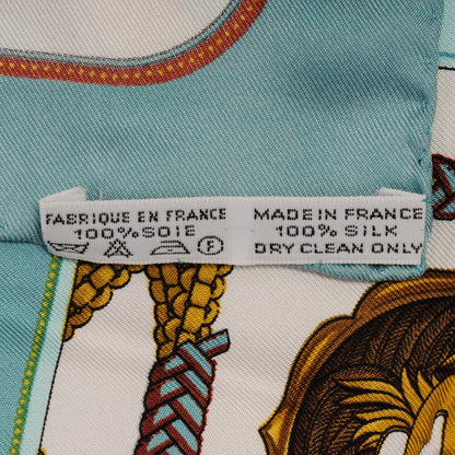 Hermes Silk Twill Tsubas Pocket Square Scarf 6 of 9