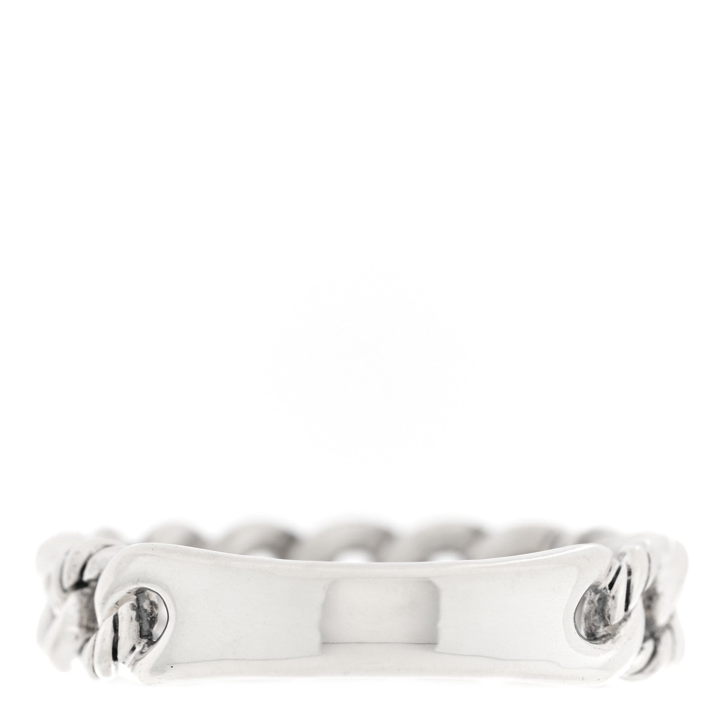 David Yurman Sterling Silver Narrow Belmont Curb Link Ring 56 7.5 3 of 4
