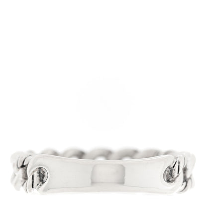 David Yurman Sterling Silver Narrow Belmont Curb Link Ring 56 7.5 3 of 4