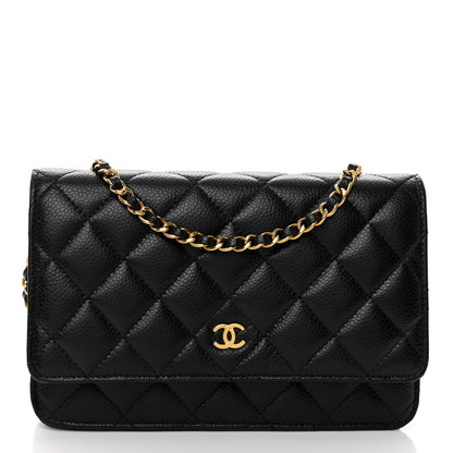 Chanel Caviar Quilted Wallet on Chain WOC Black 1 of 12