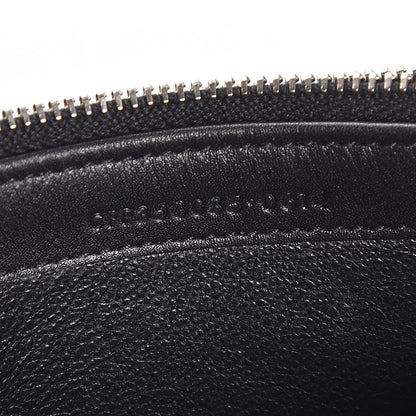 Saint Laurent Calfskin Matelasse Chevron Monogram Flap Wallet Black 5 of 9