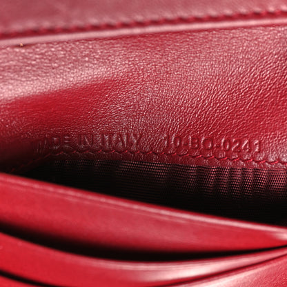 Christian Dior Patent Cannage Mini Lady Dior Wallet Cherry Red 8 of 12