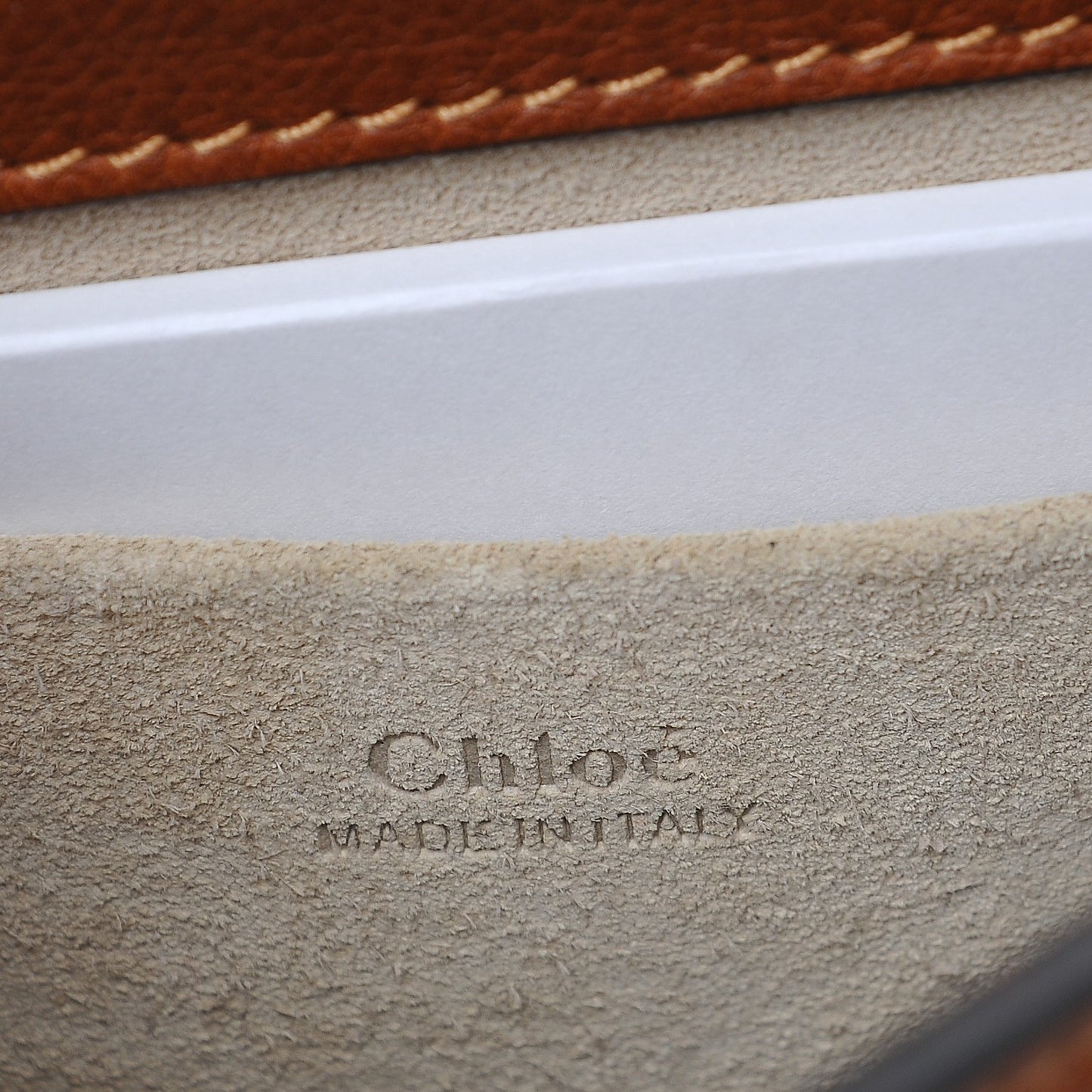 Calfskin Suede Small Nile Bracelet Bag Caramel