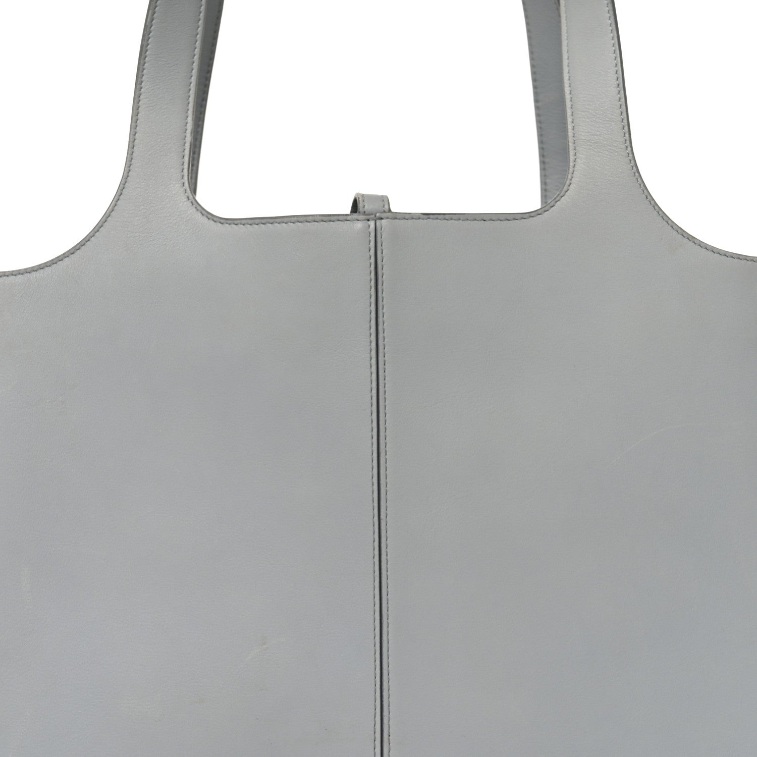 Celine Smooth Calfskin Medium Tri-Fold Bag Pearl Grey 8 of 10