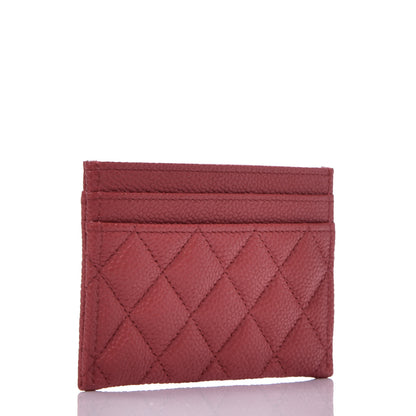 Chanel Caviar Quilted Boy Card Holder Red 3 of 8