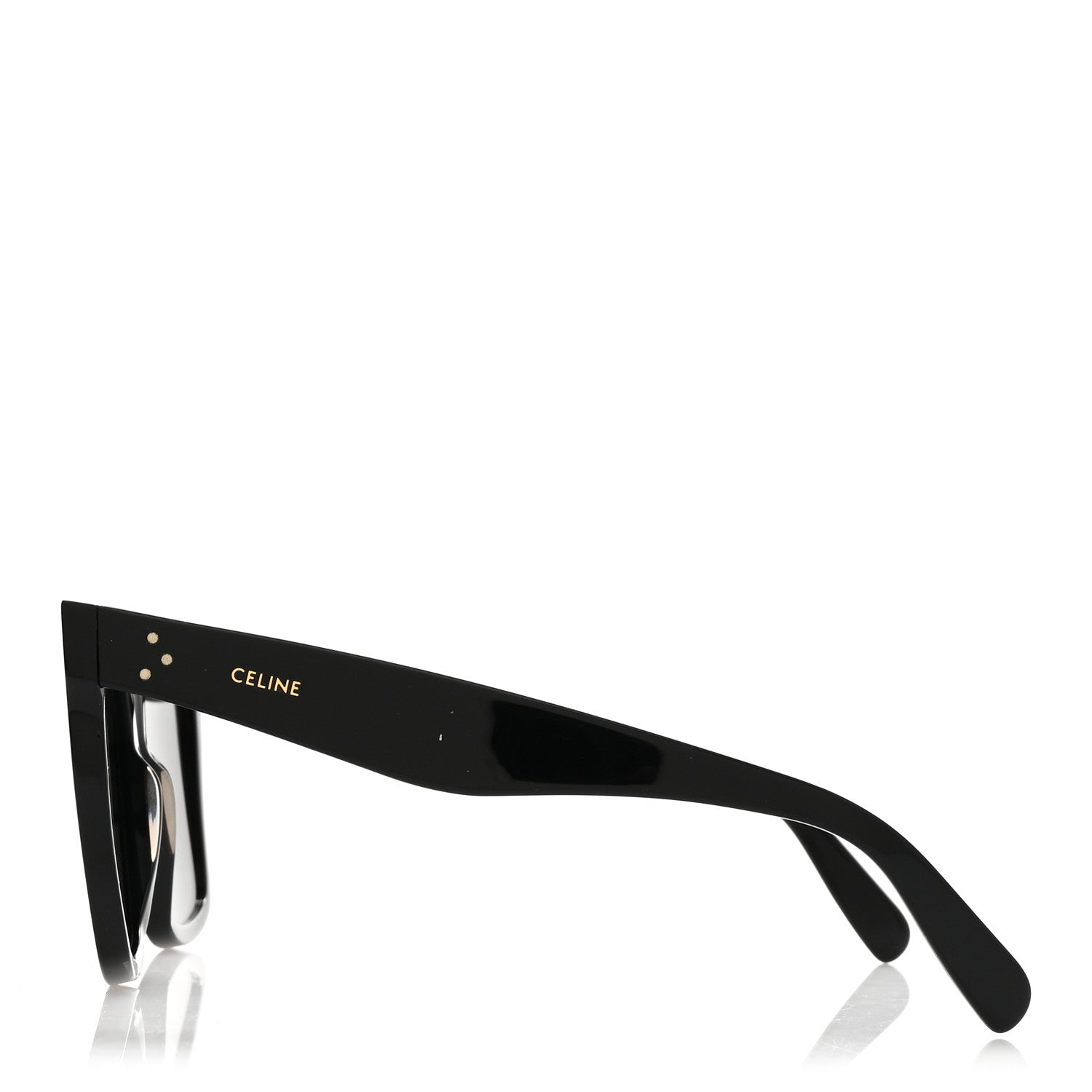 Celine Acetate Polarized Oversized Sunglasses CL4055IN Black 3 of 7