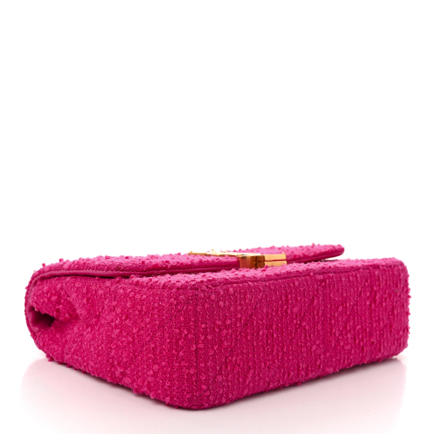 Boucle Tweed Patchwork Monogram Medium Jamie Baguette Magenta