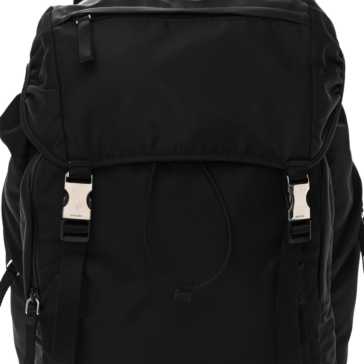 Prada Tessuto Nylon Montagna Double Buckle Backpack Black 9 of 12