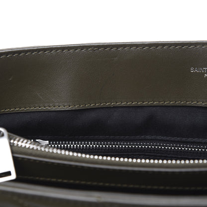 Saint Laurent Calfskin Y Quilted Monogram Large Loulou Chain Satchel Kaki Fonce 11 of 11