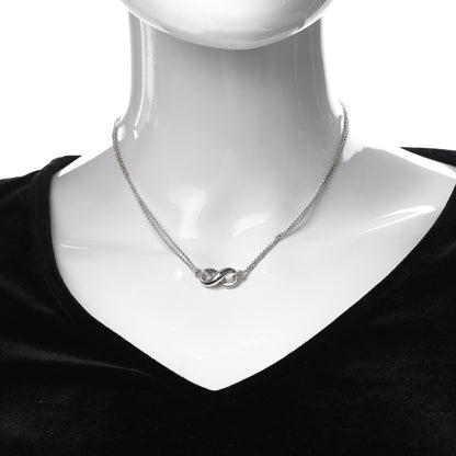 Tiffany Sterling Silver Figure 8 Pendant Necklace 2 of 6