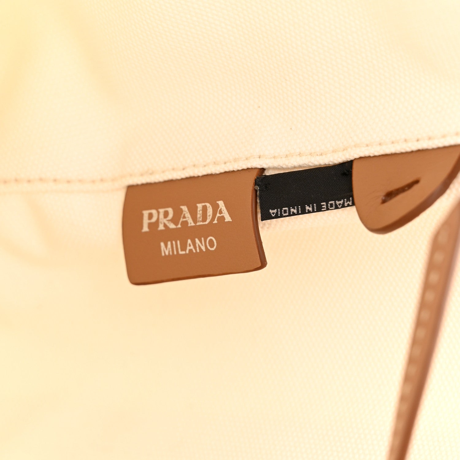 Prada Canapa Logo Bucket Tote White 7 of 11