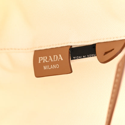 Prada Canapa Logo Bucket Tote White 7 of 11