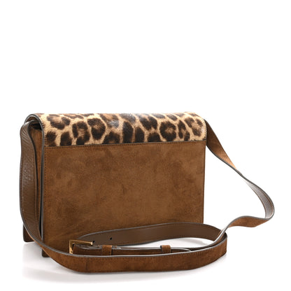 Saint Laurent Pony Hair Suede Leopard Print Medium Bellechasse Brown 3 of 10