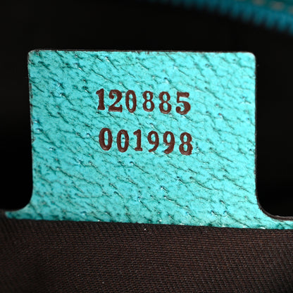 Gucci Monogram Mini Piston Lock Jackie O Hobo Blue 7 of 10